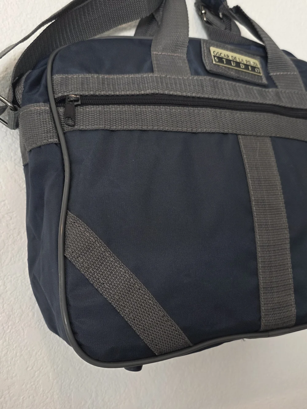 Oscar de la Renta Studio Navy & Gray  Gym Day Bag